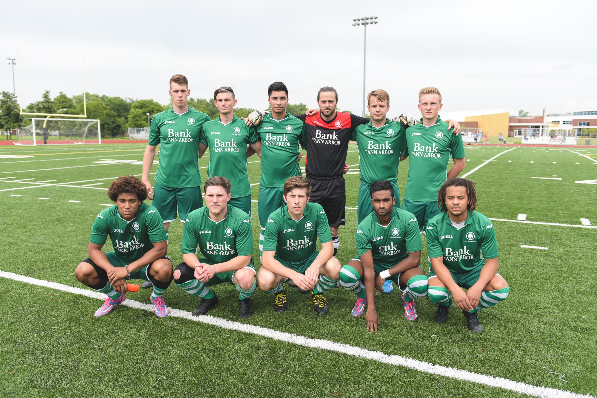 Our men’s starting XI before facing RWB Adria on June 28, 2015.