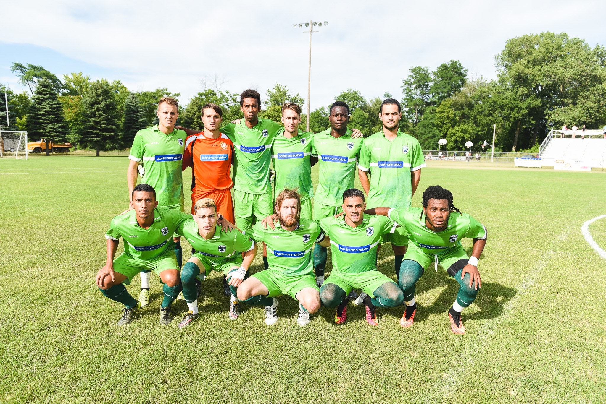 Our men’s starting XI before facing Kalamazoo FC on July 10, 2016.
