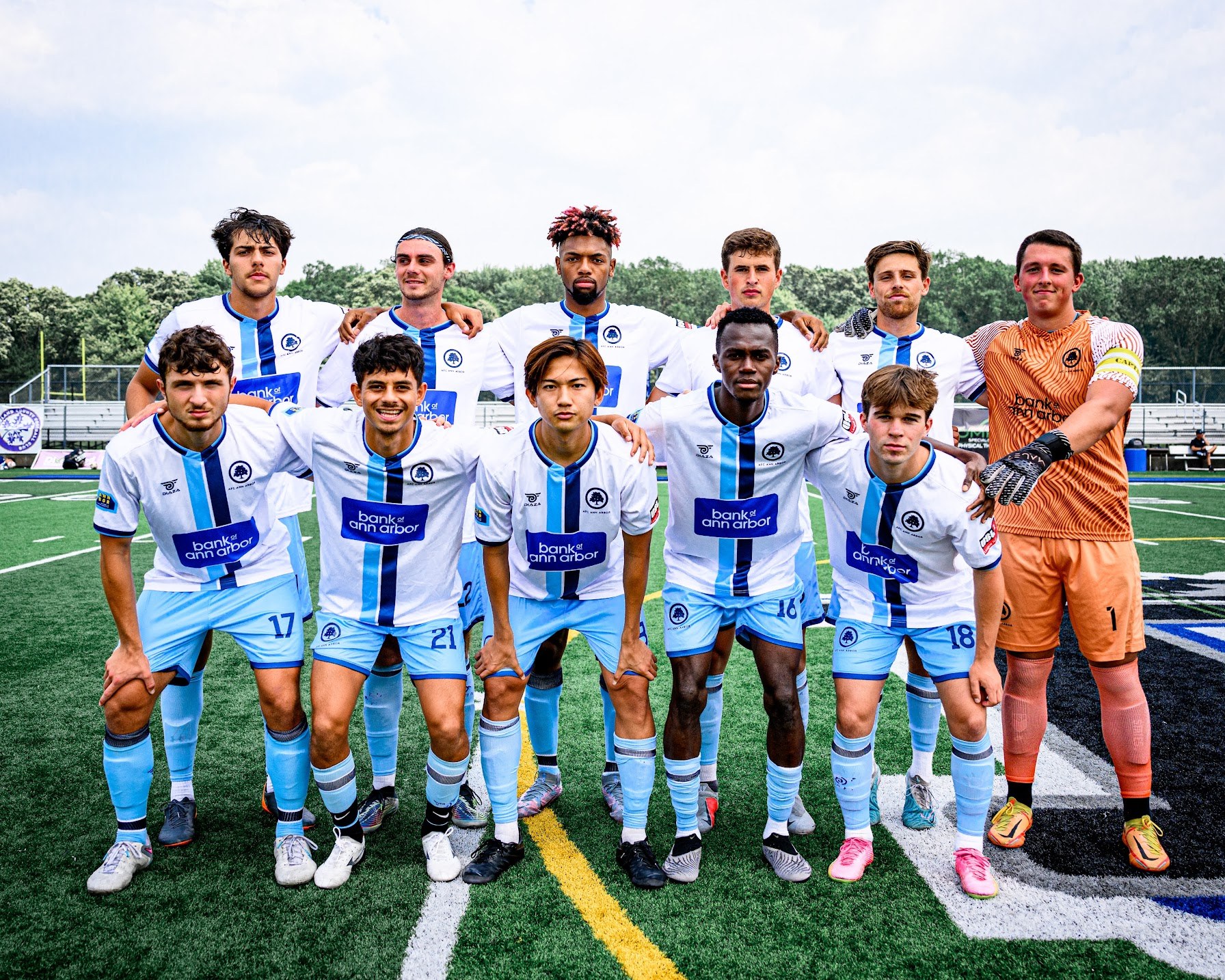 Our men’s starting XI before facing Oakland County FC on July 16, 2023.