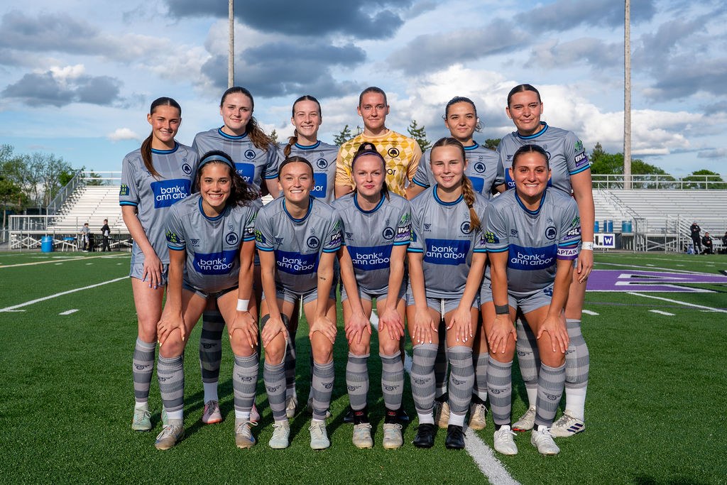 Our women’s starting XI before facing Midwest United on May 24, 2025.
