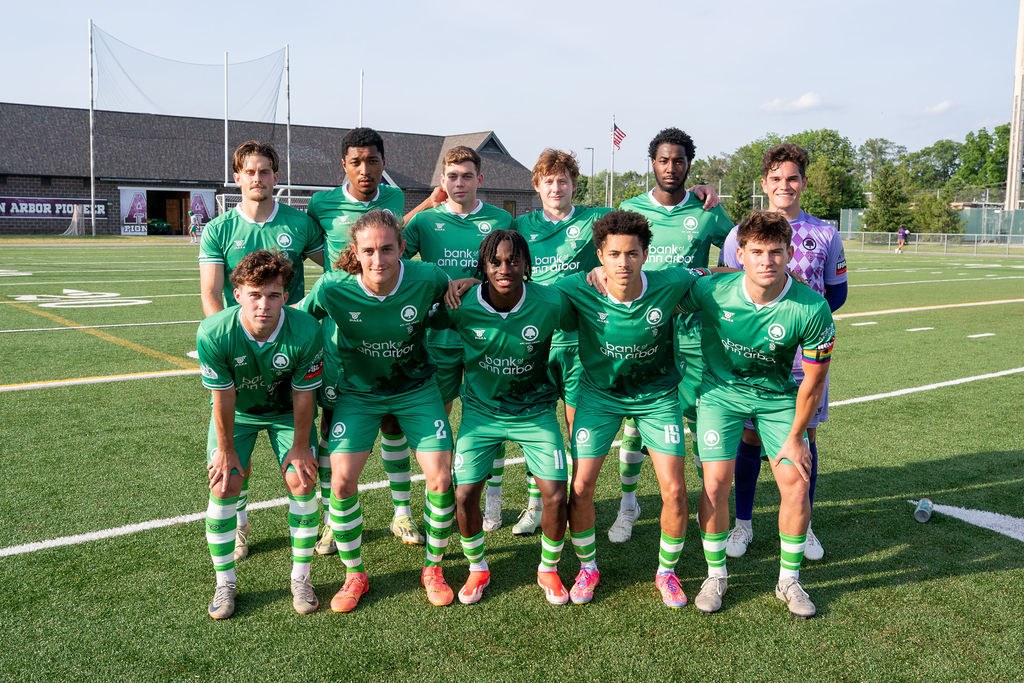 Our men’s starting XI before facing Midwest United on June 17, 2025.