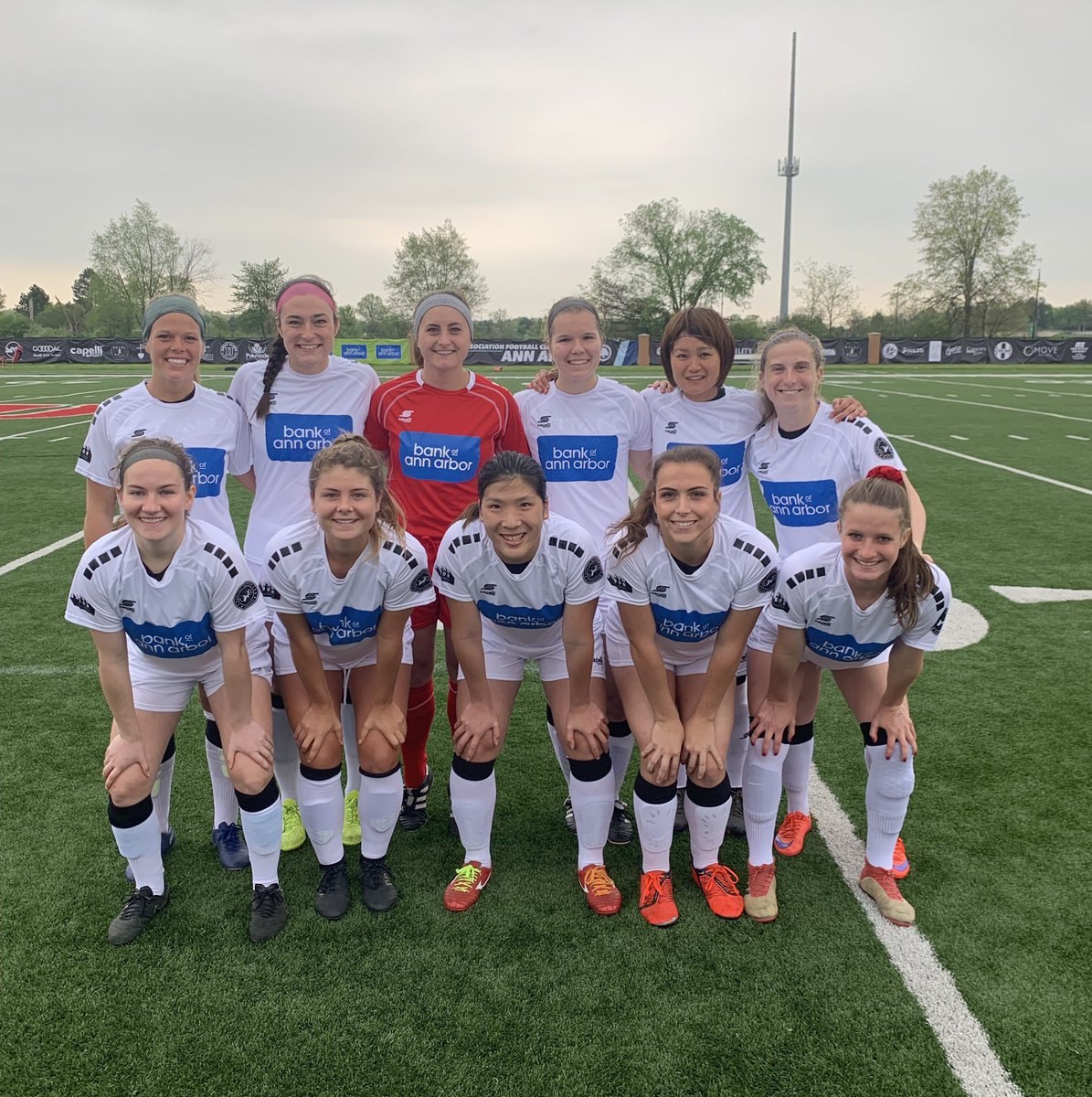 Starting XI photo from AFC Ann Arbor women versus Grand Rapids FC Women (2019-05-17).