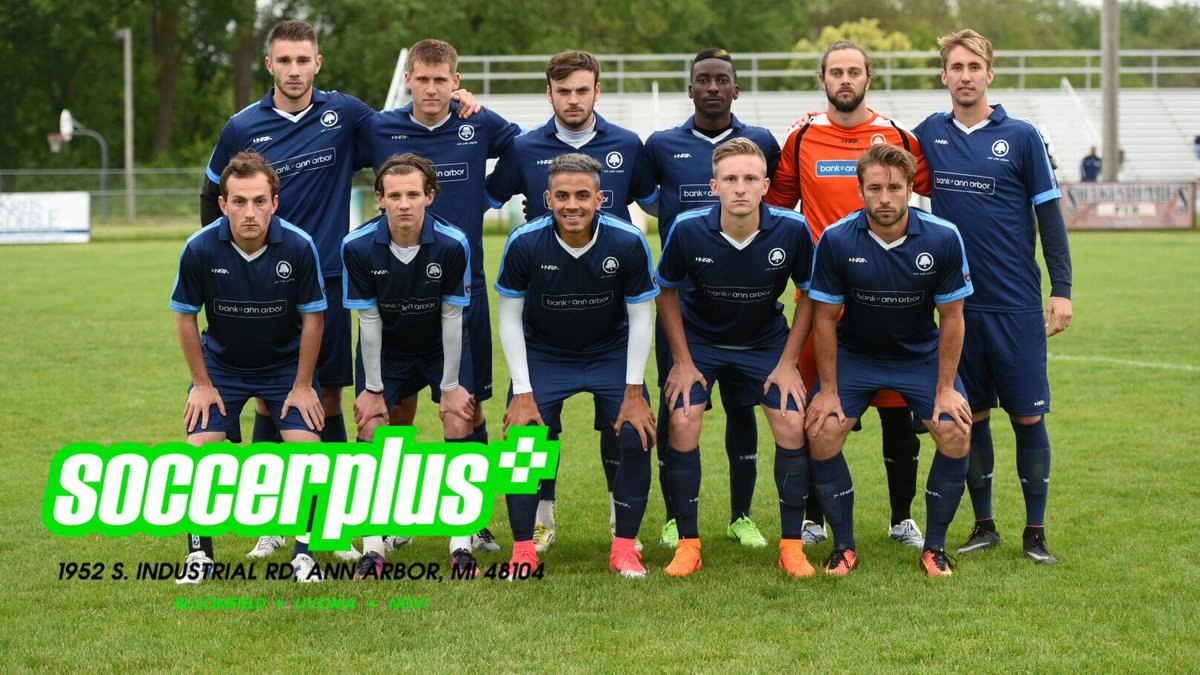 Starting XI photo from AFC Ann Arbor men versus Kalamazoo FC (2017-05-19).