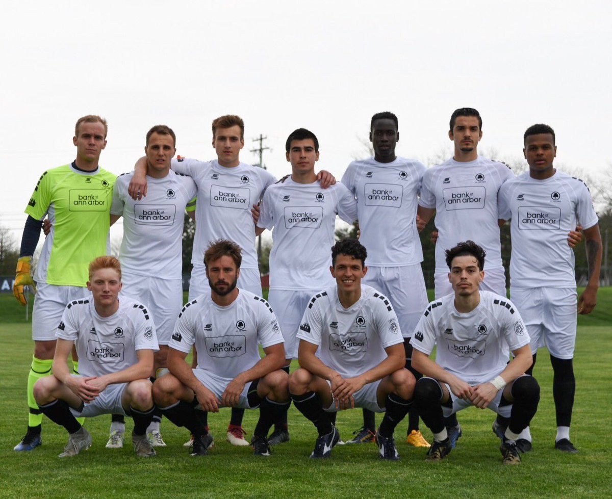 Starting XI photo from AFC Ann Arbor men versus Ocean City Nor’easters (2018-05-09).